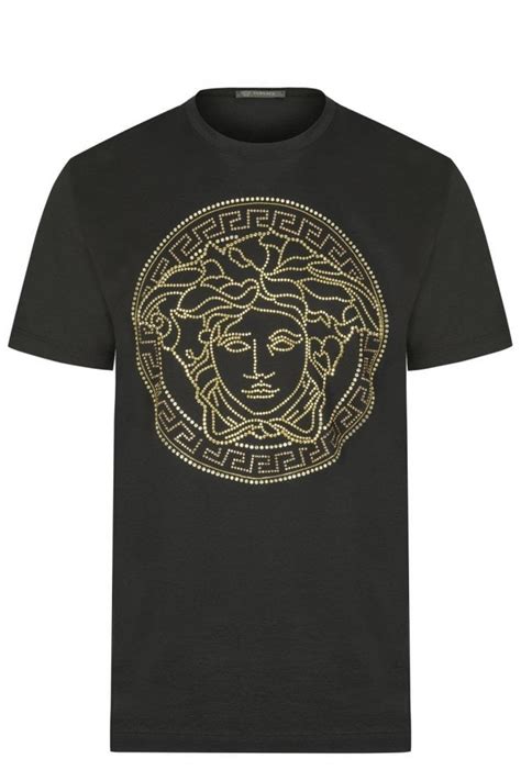 versace half face t shirt|versace logo medusa shirt.